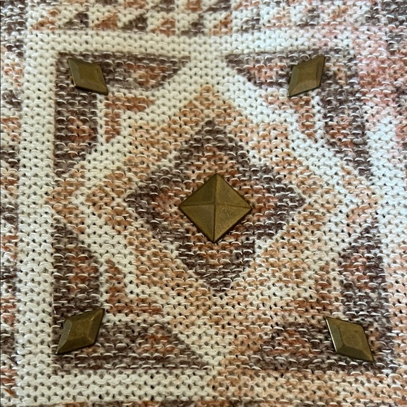 NWTs Reba Cream and Brown Patterned Long Sleeve Tunic Sweater - Picture 5 of 5